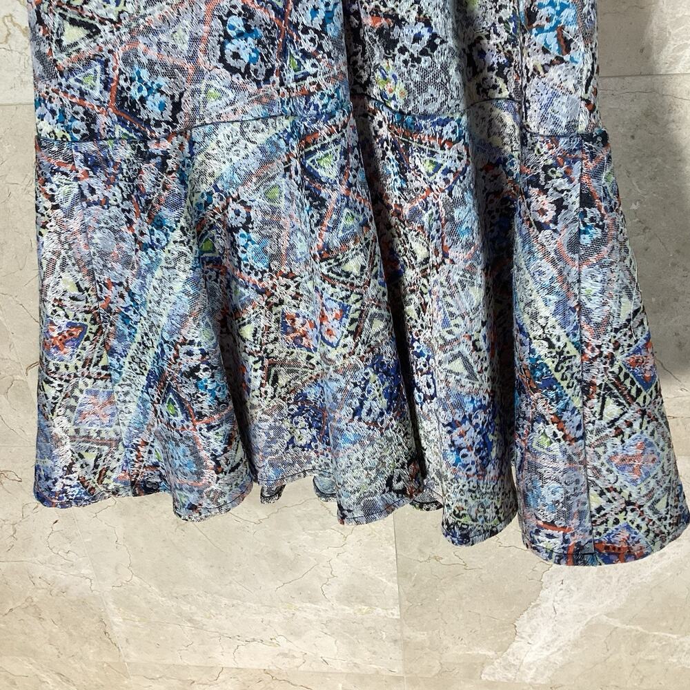 Parker Tribal Jacquard Party Brady Dress | Fit & Flare | Cut-Out Back | Size S - Picture 9 of 14